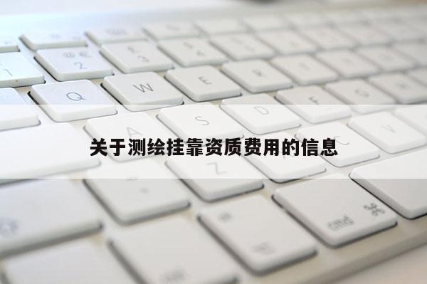關(guān)于測繪掛靠資質(zhì)費(fèi)用的信息