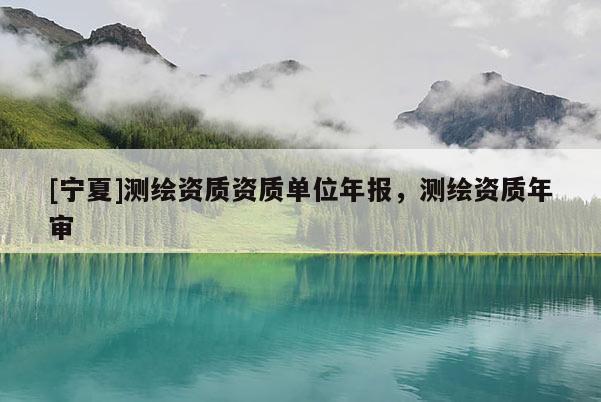 [寧夏]測(cè)繪資質(zhì)資質(zhì)單位年報(bào)，測(cè)繪資質(zhì)年審